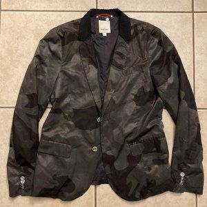 DIESEL Men's Grey Camouflage Blazer